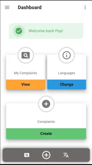 Tripartite app screen